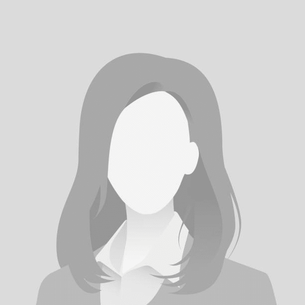 A grayscale illustration of a faceless woman with shoulder-length hair, wearing a collared shirt and jacket.